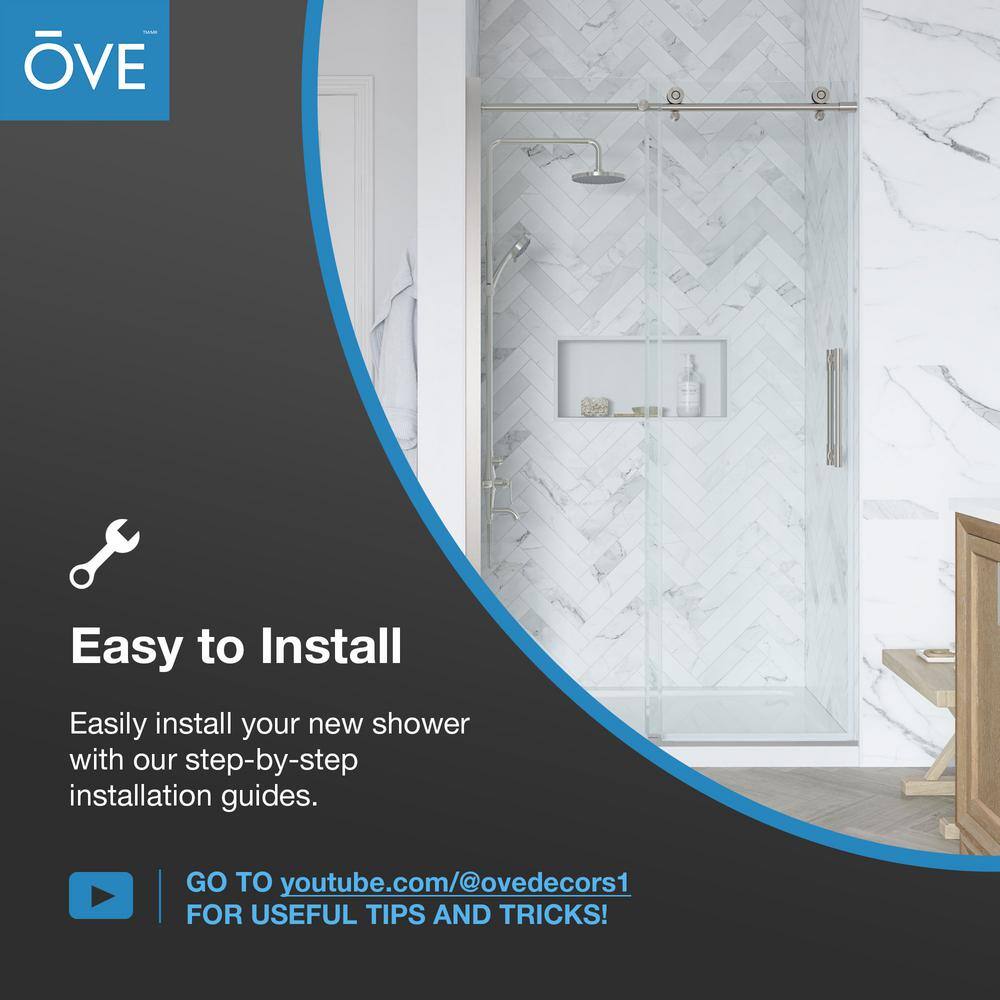 OVE Decors 48-in. Eva Alcove Soft-Close Shower Door
