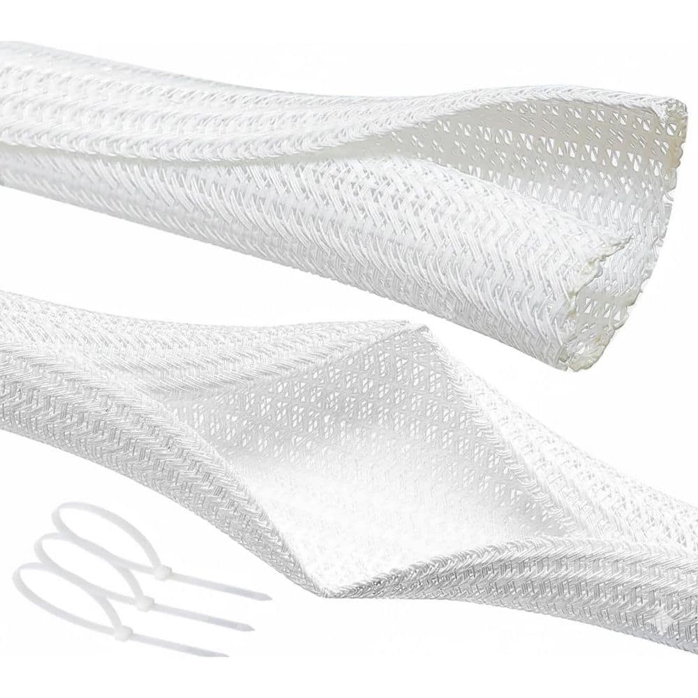 25 ft. Split Wire Loom Sleeve Cord Hider Flexible Cable Organizer