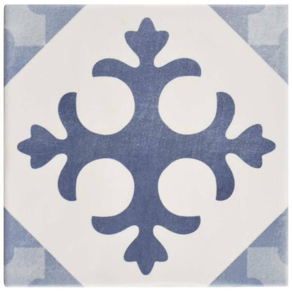 Merola Tile Atelier Azul Latin Encaustic 5-7/8 in. x 5-7/8 in. Ceramic Floor and Wall Tile (5.73 sq. ft. / case)