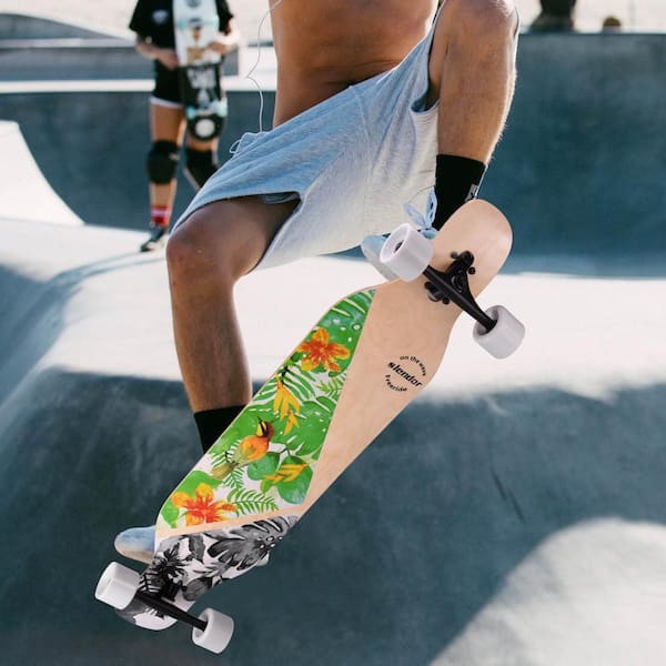 SEEUTEK Cosmo 42 in. Green Longboard Skateboard Drop Through