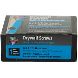 #6 x 1-1/8 in. #2 Phillips Bugle Head Coarse Thread Self-Drilling Drywall Screws 1 lb. Box