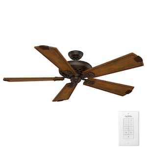 Fellini 60 in. Indoor Brushed Cocoa Bronze Ceiling Fan with Remote