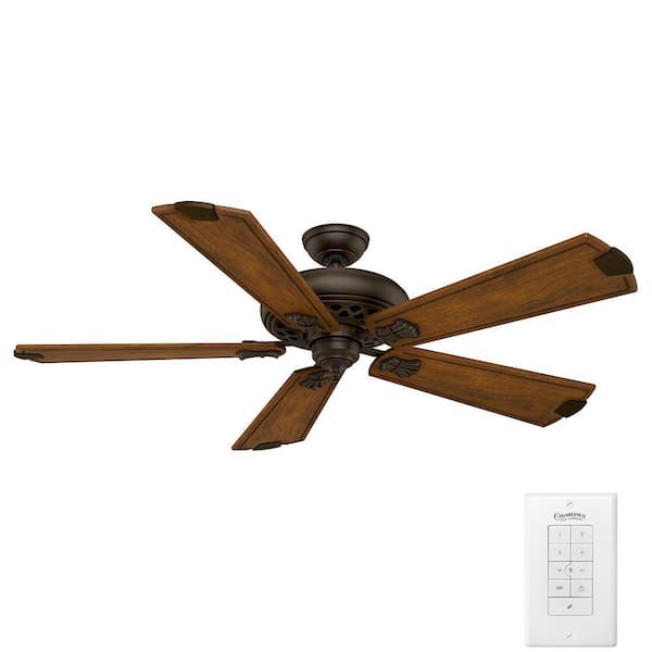 Casablanca Fellini 60 in. Indoor Brushed Cocoa Bronze Ceiling Fan with Remote For Bedrooms