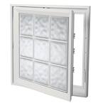 29 in. x 29 in. Left-Hand Acrylic Block Casement Vinyl Window with White Interior and Exterior