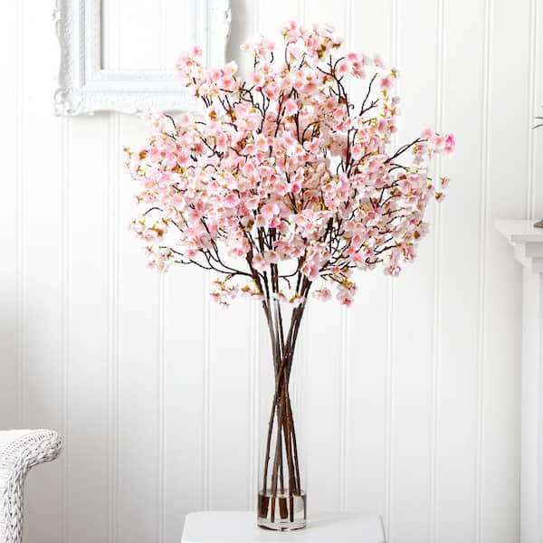 customize artificial fiberglass indoor cherry blossom