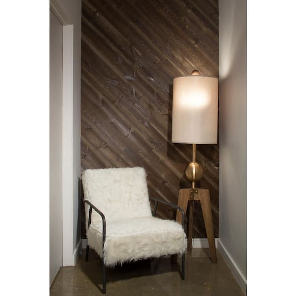 American Pacific 3/8 in. x 5-1/2 in. x 4 ft. Charred Wood Weathered Barn Wood Boards (16 Boxes Per Pallet)