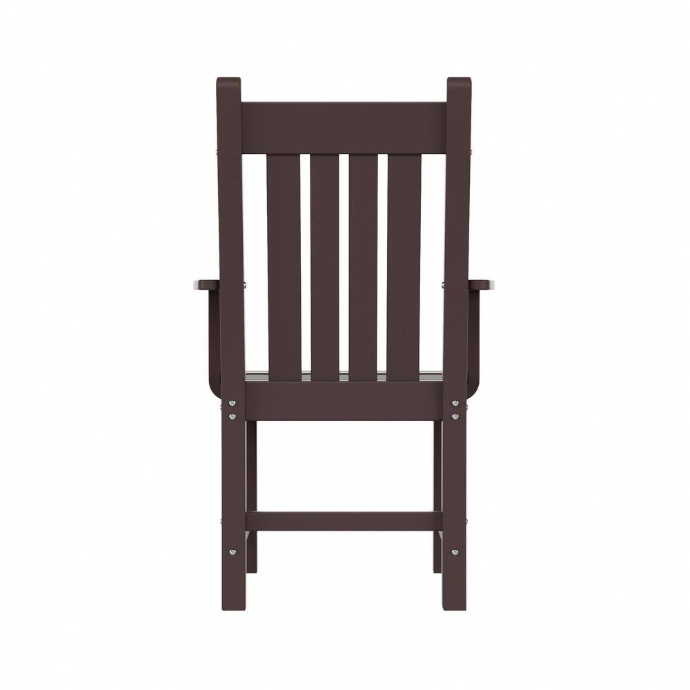 Laguna Dark Brown Outdoor Patio Dining Armchair, 20"x39"
