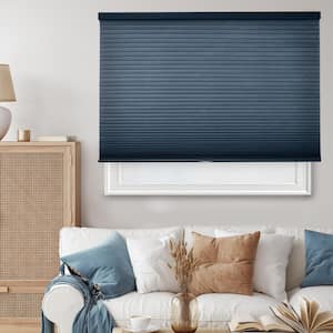 Cut-to-Size Morning Ocean Cordless Light Filtering Privacy Cellular Shades 60 x 64 in. L