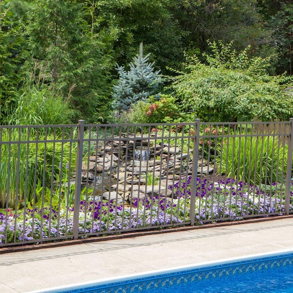 Natural Reflections 4 ft. x 6 ft. Pewter Aluminum Fence Panel