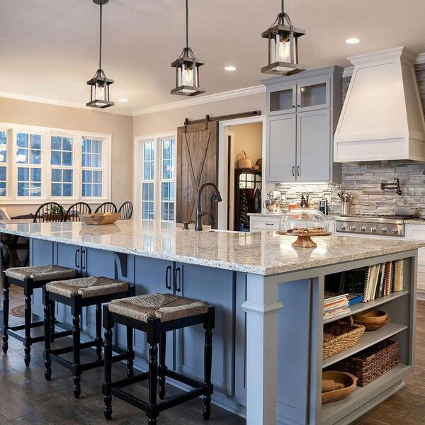 Dark Brown Farmhouse Pendant Light 
