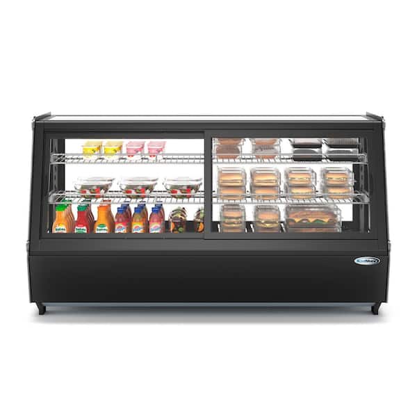 Koolmore 34 Stainless Steel Commercial Countertop Food Warmer Display Case with LED Lighting - 5.6. Cu ft.