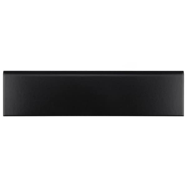 Battiscopa Matte Black 3-1/4 in. x 12-3/8 in. Ceramic Wall Trim Tile