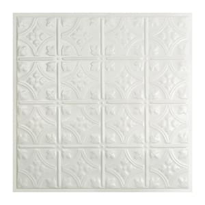 Hamilton 2 ft. x 2 ft. Lay-in Tin Ceiling Tile in Gloss White (20 sq. ft. / case of 5)
