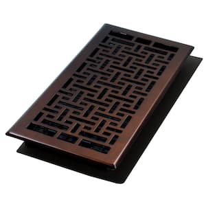 6 in. x 14 in. Oriental Bronze Floor Register