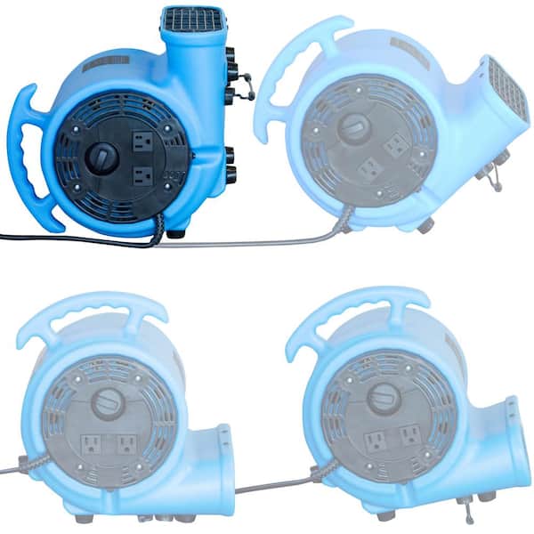 900 CFM Air Mover Blower Utility Floor Fan with Daisy Chain Capability