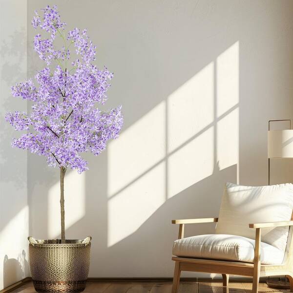 Spring Jasmine Series 6ft Artificial Jasmine Tree in Cement Base