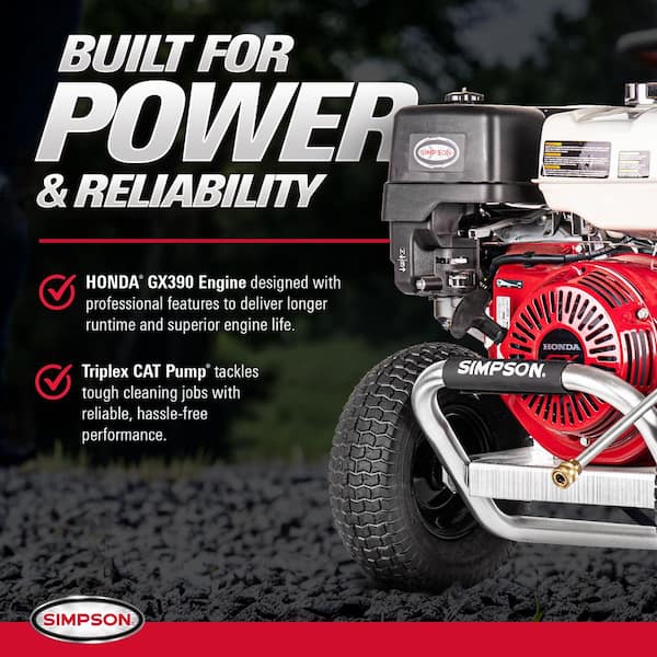 SIMPSON 4200 PSI 4.0 GPM Gas Pressure Washer, Honda GX390 Engine