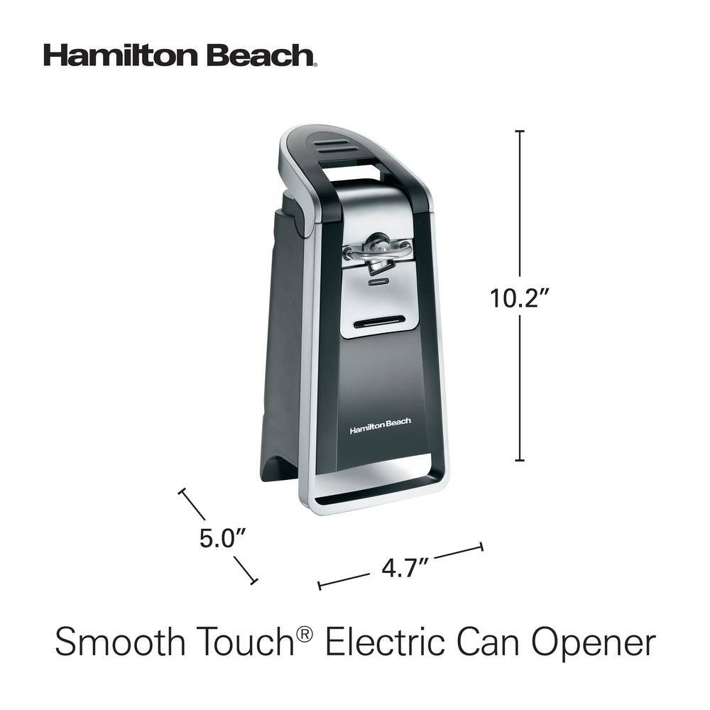 Hamilton Beach Black and Chrome Smooth Touch Electric Can Opener