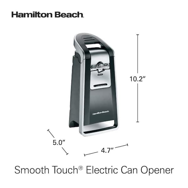  Hamilton Beach Smooth Edge Electric Automatic Kitchen with Easy  Push Down Lever, Opens All Standard-Size and Pop-Top Cans, Stainless Steel  Scissors, Black and Chrome (76607) : Home & Kitchen