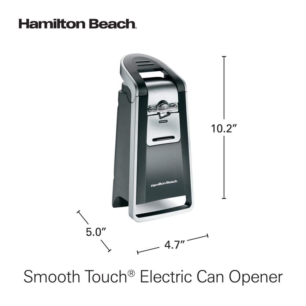 Hamilton Beach Black and Chrome Smooth Touch Electric Can Opener