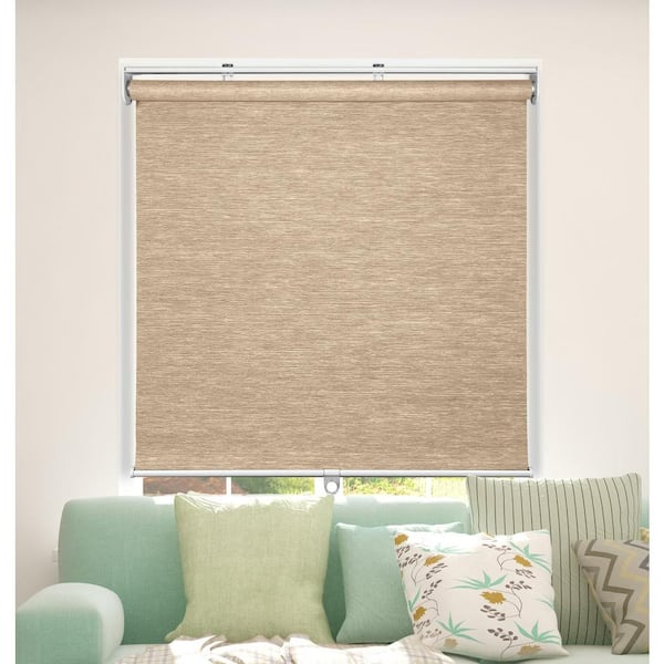 Arlo Blinds Flax Cordless Natural Weave Light Filtering Fabric Roller 