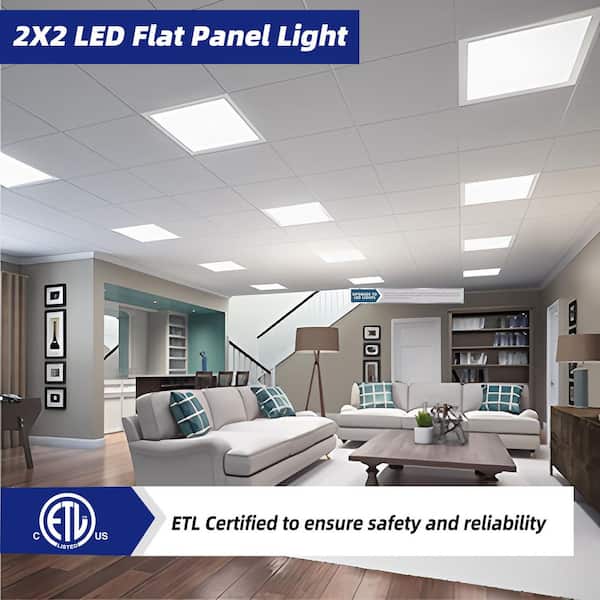 Honbei 2 ft. x 2 ft. 5800LM Integrated LED Panel Light 5000K 2 x 2