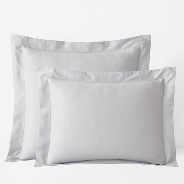 Company Cotton Light Gray Sateen King Sham