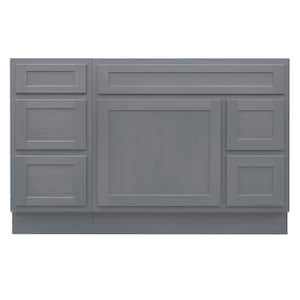 51 in. W x 21 in. D x 32.5 in. H Bath Vanity Cabinet without Top in Silver