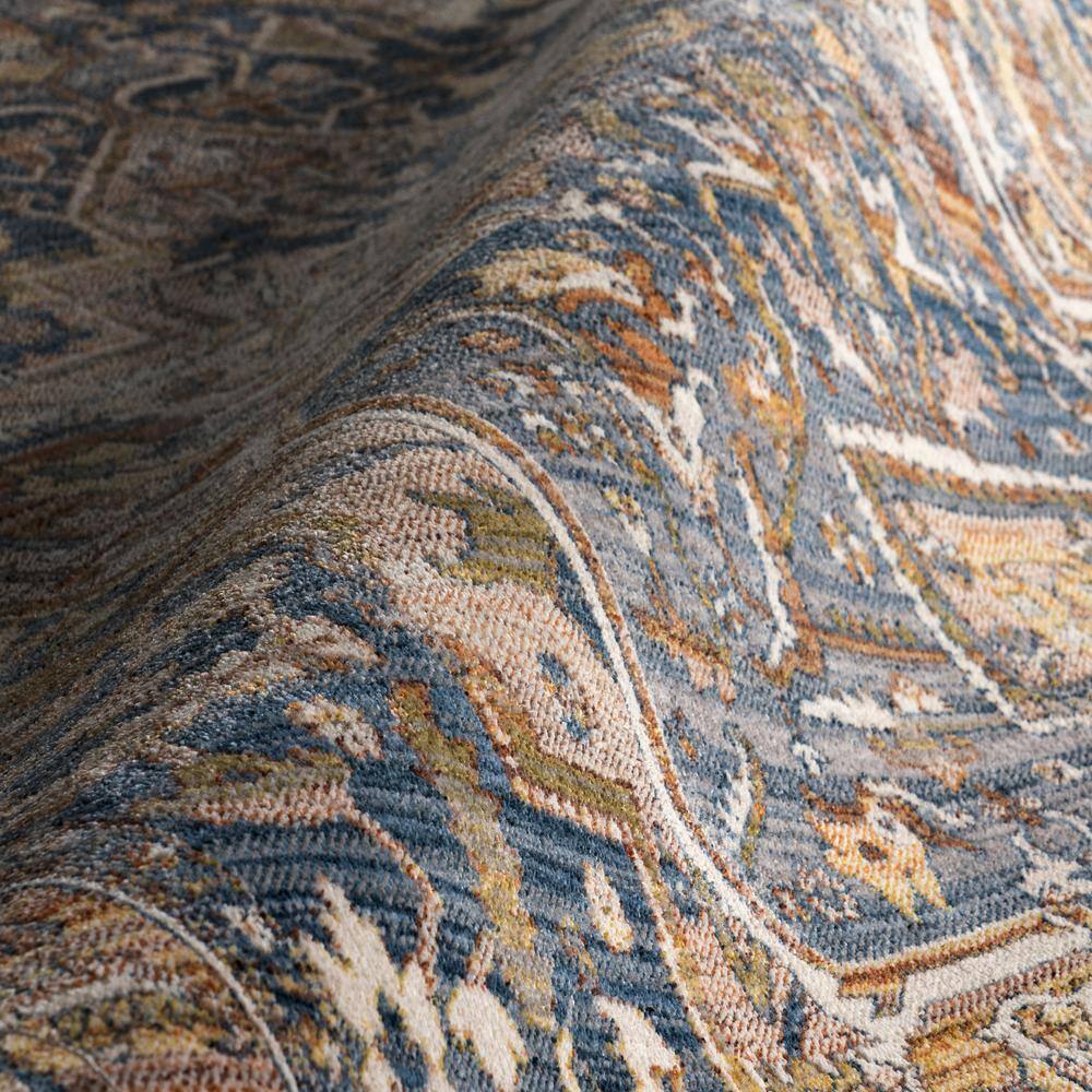 Harriet Vintage Medallion Fringe Rust Runner Rug - 2' 6" x 14'