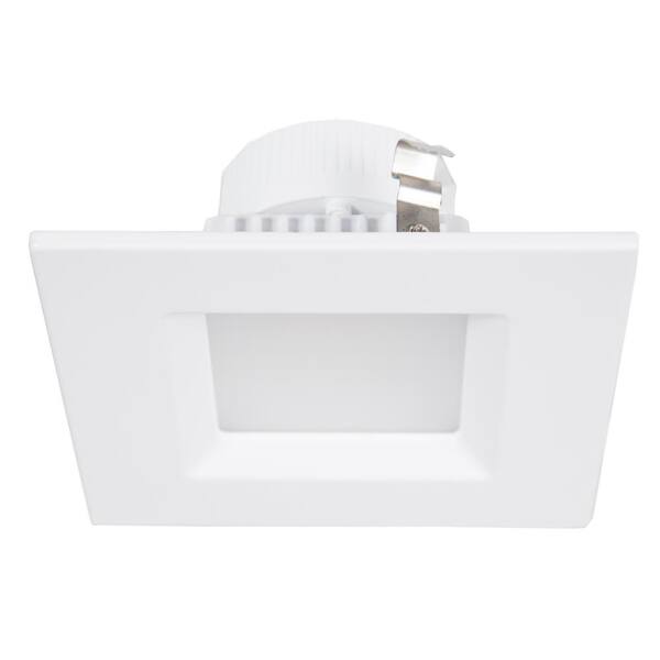Maxxima 4 in. Square 4000K Neutral White New Construction Non-IC Rated Recessed Intergrated LED Kit
