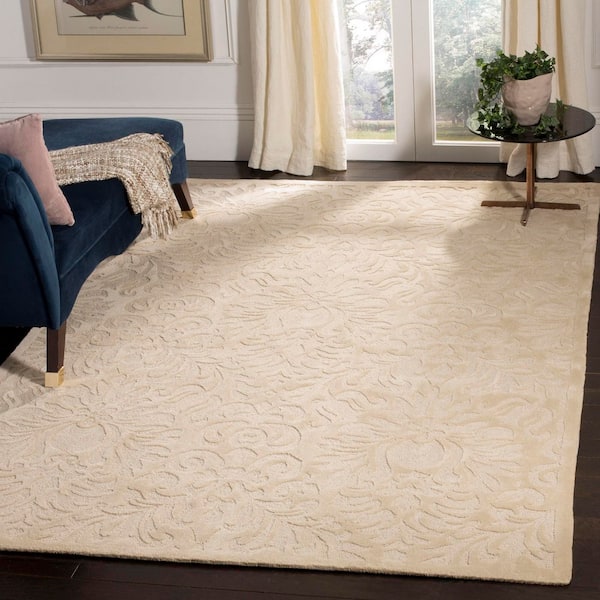 Total Performance 4 ft. x 6 ft. Ivory Floral Ornate Area Rug