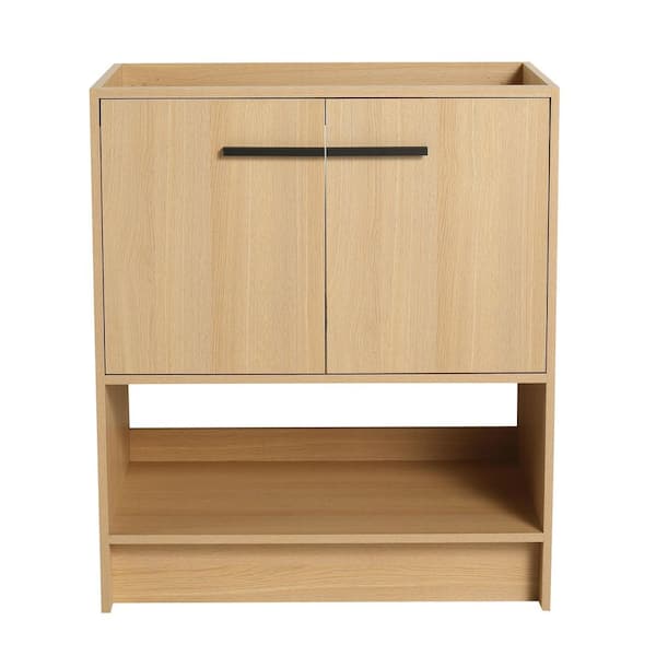 30 in. Bath Vanity Cabinet Without Top in Oak Unassembled