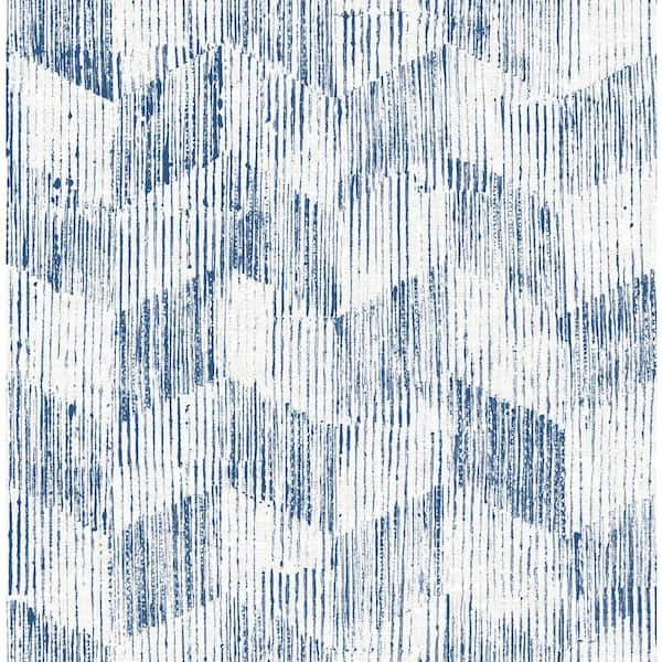 SCOTT LIVING Demi Indigo Distressed Wallpaper Sample