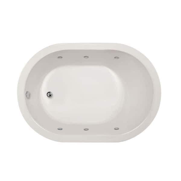 Hydro Systems Valencia 60 in. Acrylic Oval Drop-in Whirlpool Bathtub in White