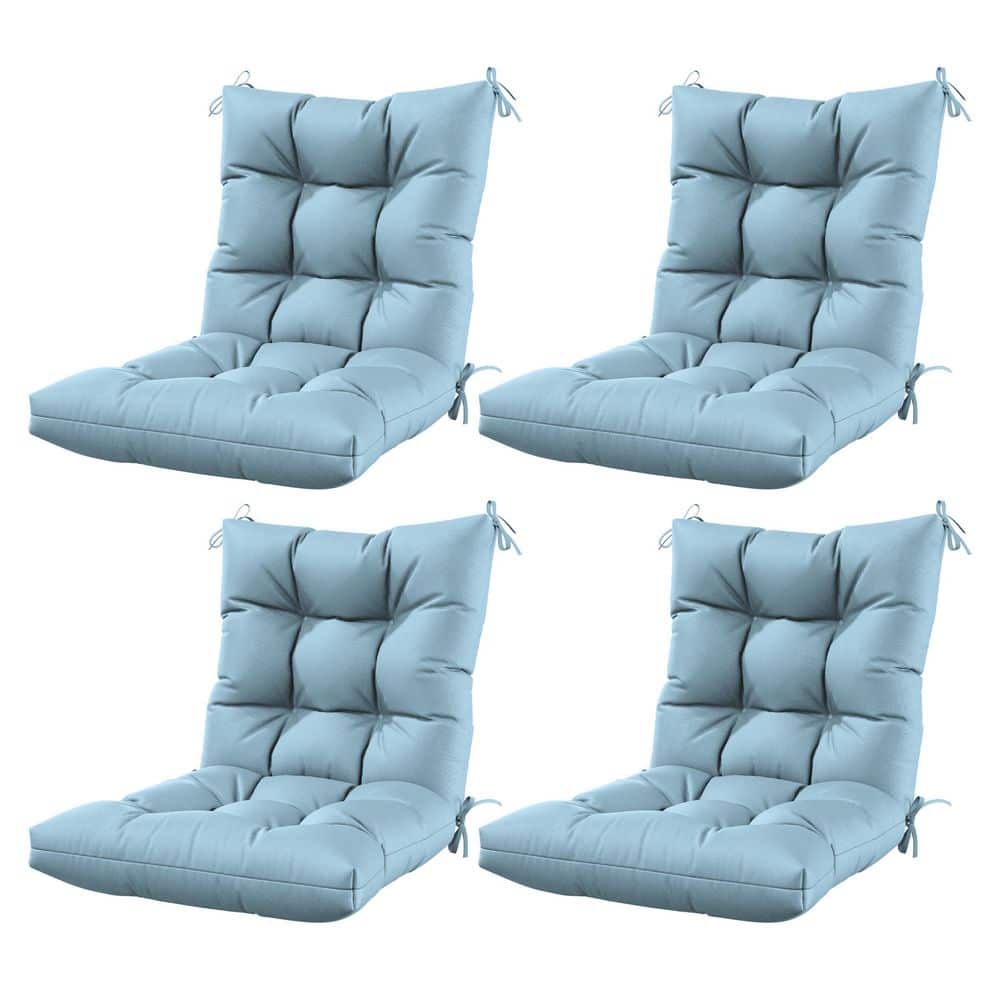 44.5 in. x 22.5 in. x 5 in. Outdoor Chair Cushion Tufted Seat and Back Patio Furniture Cushion Set Sky Blue (4-Pack) price history on PriceWatchPro