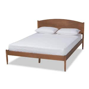 Leanora Ash walnut King Platform Bed