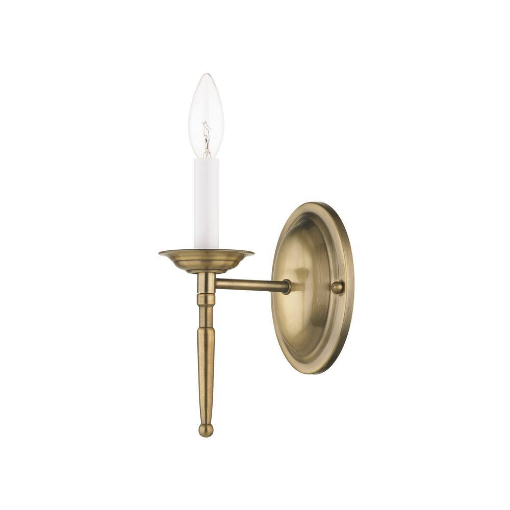 Antique Brass Single Light Wall Sconce