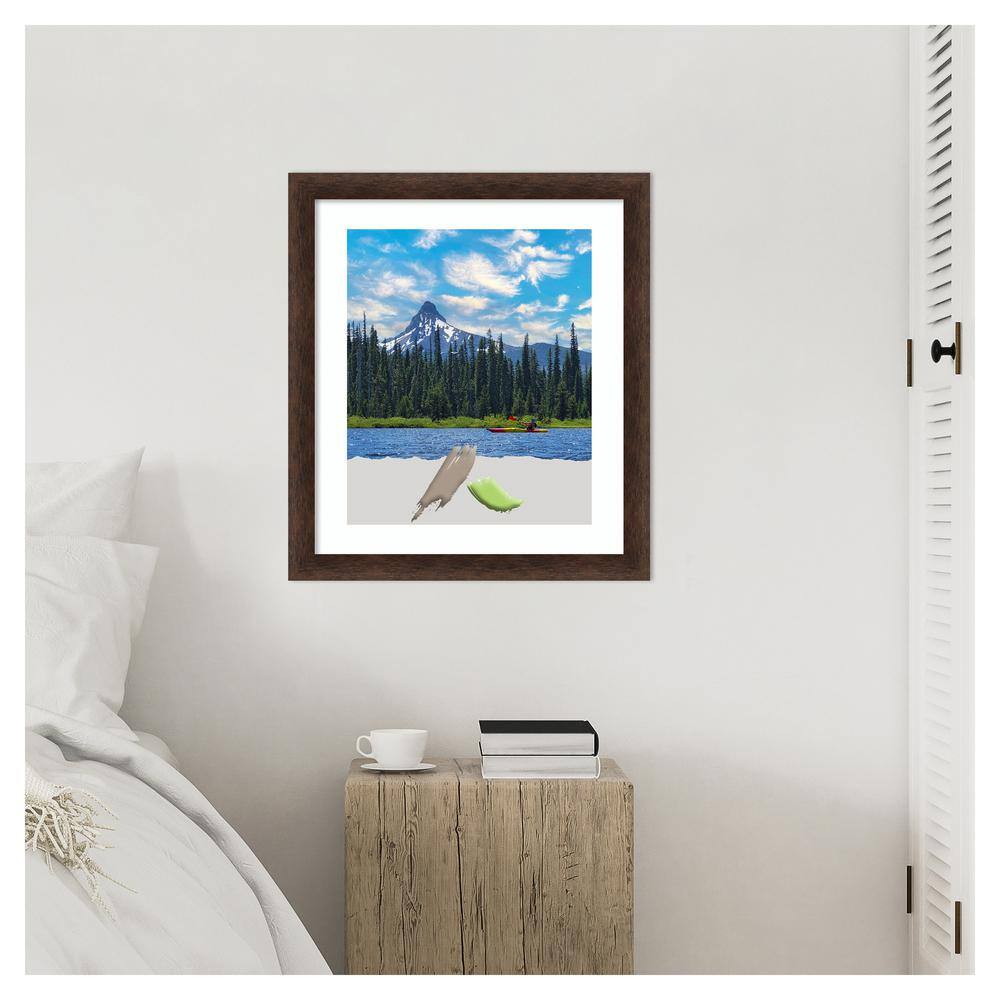 Warm Walnut Narrow Wood Picture Frame 16"x20"