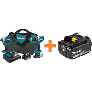 18V LXT Brushless 2-Piece Combo Kit 5.0 Ah with bonus 18V LXT High Capacity Battery Pack 5.0 Ah with Fuel Gauge