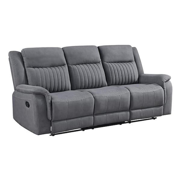 Lazzara Gabi 86 in. W Pillow Top Arm Microfiber Rectangle