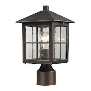 Shaker Heights 1-Light Outdoor Hazelnut Bronze Post Lantern