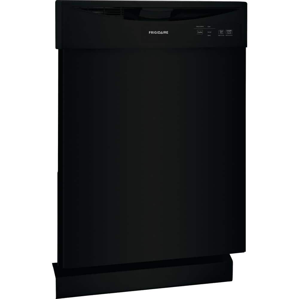 Frigidaire 24" Black Front-Control Built-In Dishwasher
