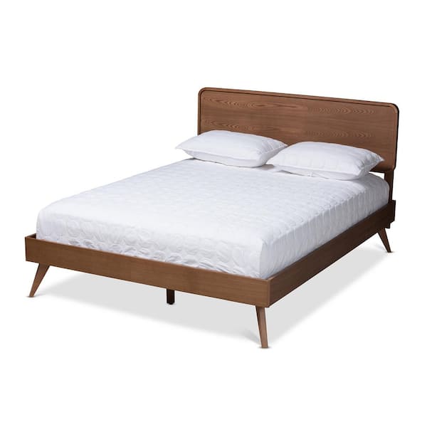 Baxton Studio Demeter Walnut Full Platform Bed