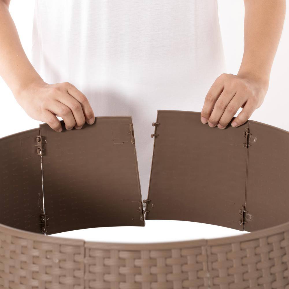 Large Brown Plastic Basket Weave Tree Skirt
