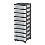 HOMZ Storage Cart with 6 Drawers in Black 05566BKEC.01