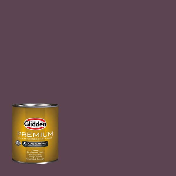 Glidden Premium 1 qt. PPG1046-7 Purple Basil Satin Exterior Latex