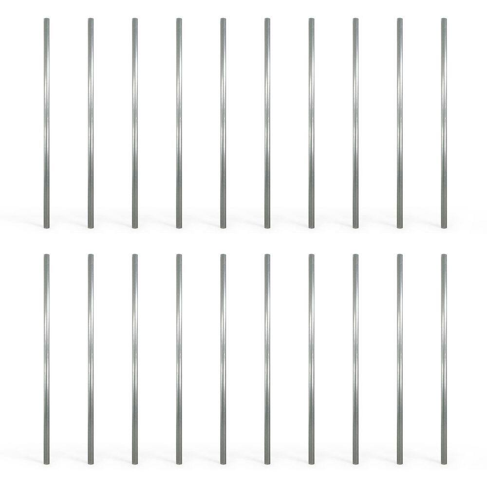 Silver Galvanized 1-7/8 in. x 1-7/8 in. x 7 ft. Steel Line Chain Link Fence Post (20-Pack) price history on PriceWatchPro
