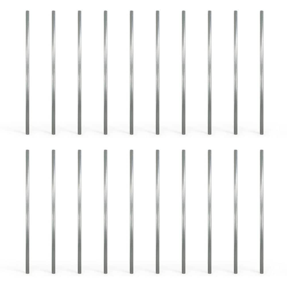 Silver Galvanized 2-3/8 in. x 2-3/8 in. x 7 ft. Steel Corner Chain Link Fence Terminal Post (20-Pack) price history on PriceWatchPro