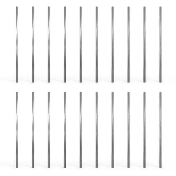 Fencer Wire Silver Galvanized 2-3/8 in. x 2-3/8 in. x 7 ft. Steel Corner Chain Link Fence Terminal Post (20-Pack)