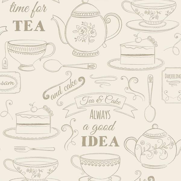 Graham & Brown Cream Afternoon Tea Wallpaper